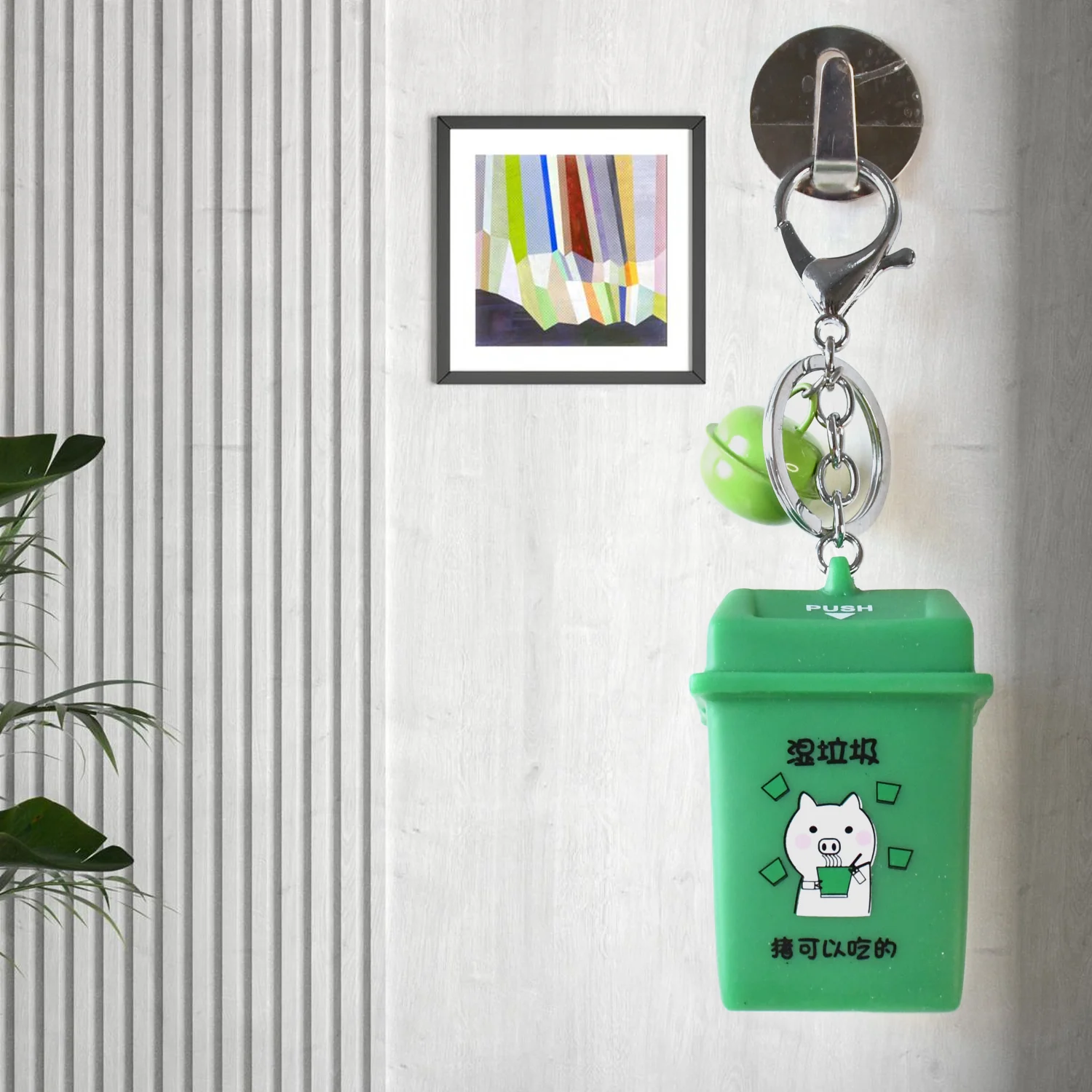 Trash Can Keychain Recycle Can Keyring Novelty Keychain - Image 7