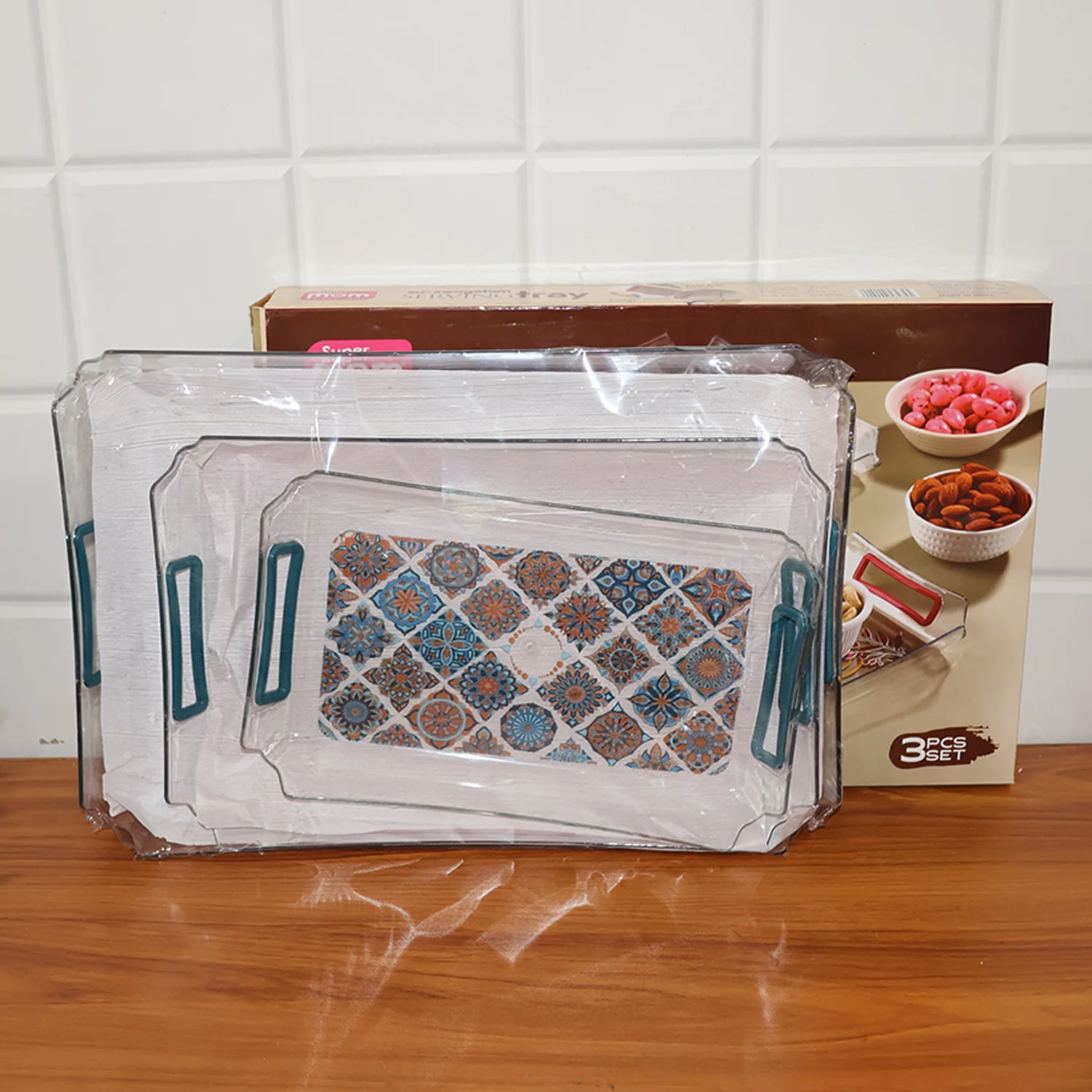 Supermom 3-Piece Multipurpose Serving Tray - (3 Pc / Set) - Image 8