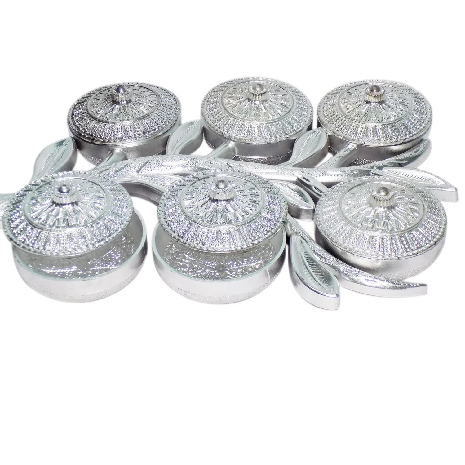 Tree Shape 6 Compartment Mukhwas Dani Serving Tray For Home & Kitchen Use - Image 6