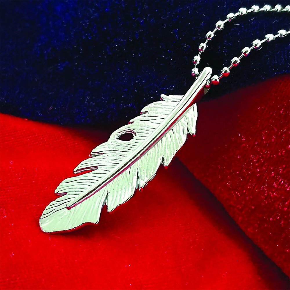 Trendy Feather Chain Pendent for Mens - Image 3