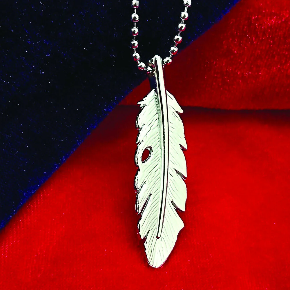 Trendy Feather Chain Pendent for Mens - Image 5