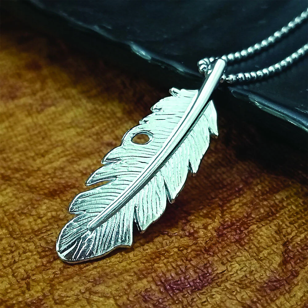 Trendy Feather Chain Pendent for Mens - Image 6