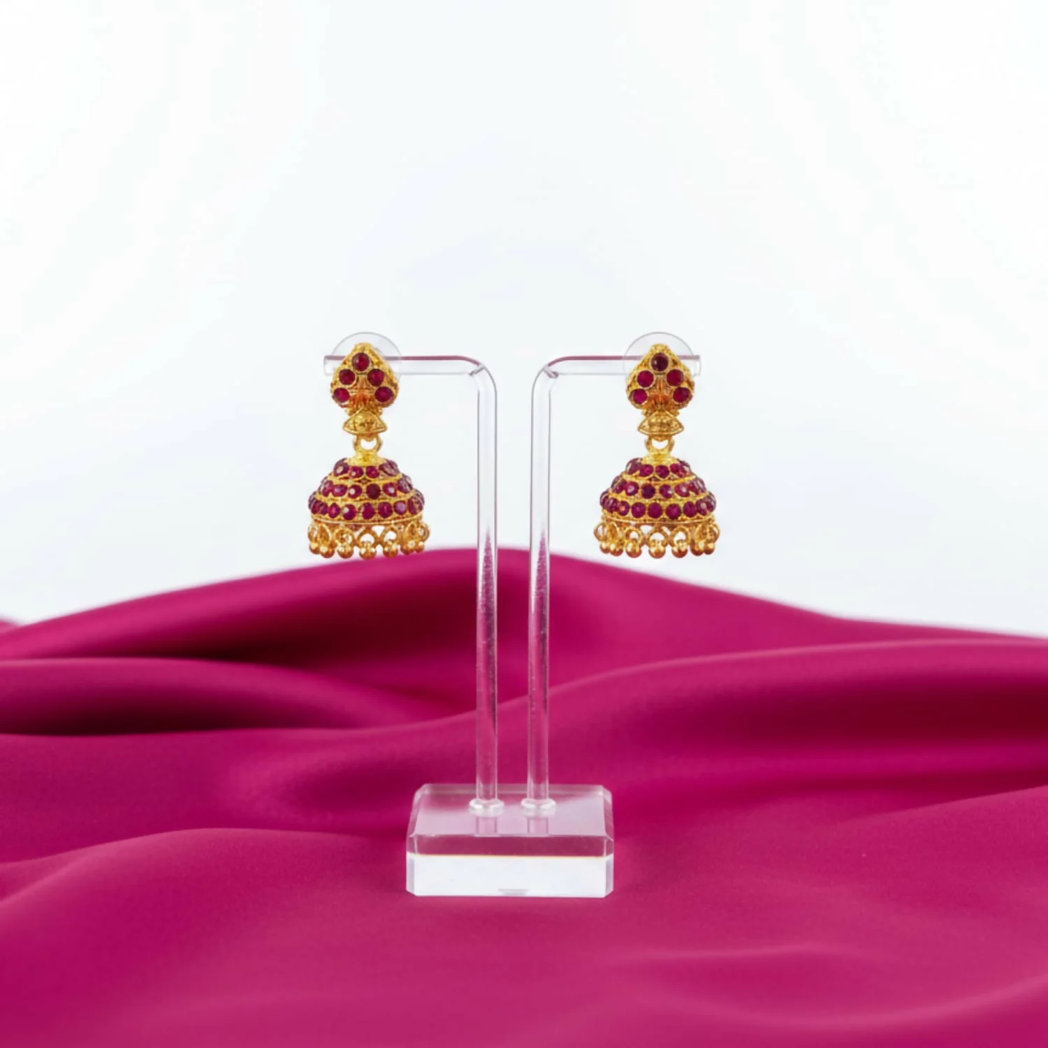 Trendy Gold Plated Jhumki Earrings | Party & Function Wear - Image 3
