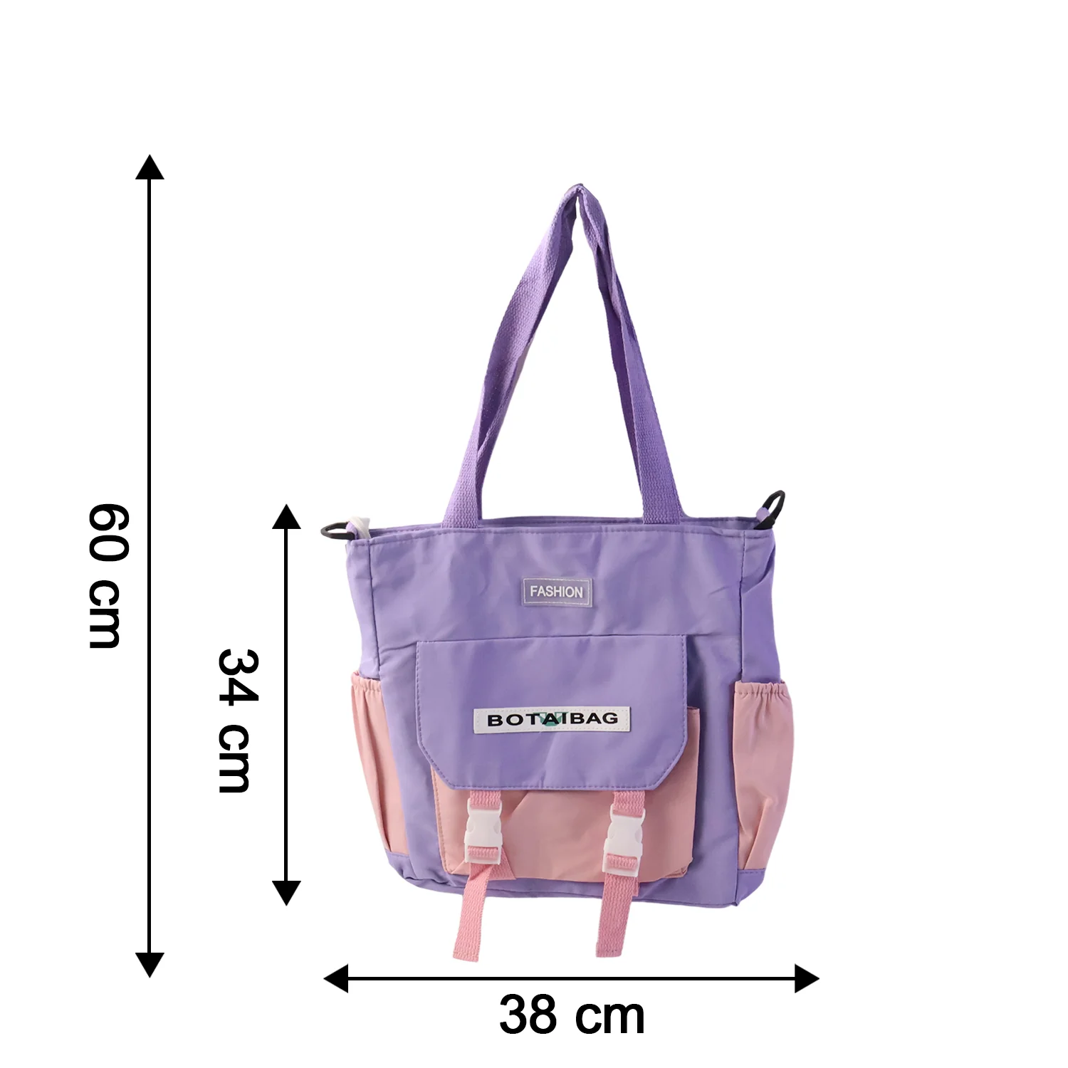 Trendy Multi-Pocket Shoulder Tote Sling Bag (1 Pc) - Image 6