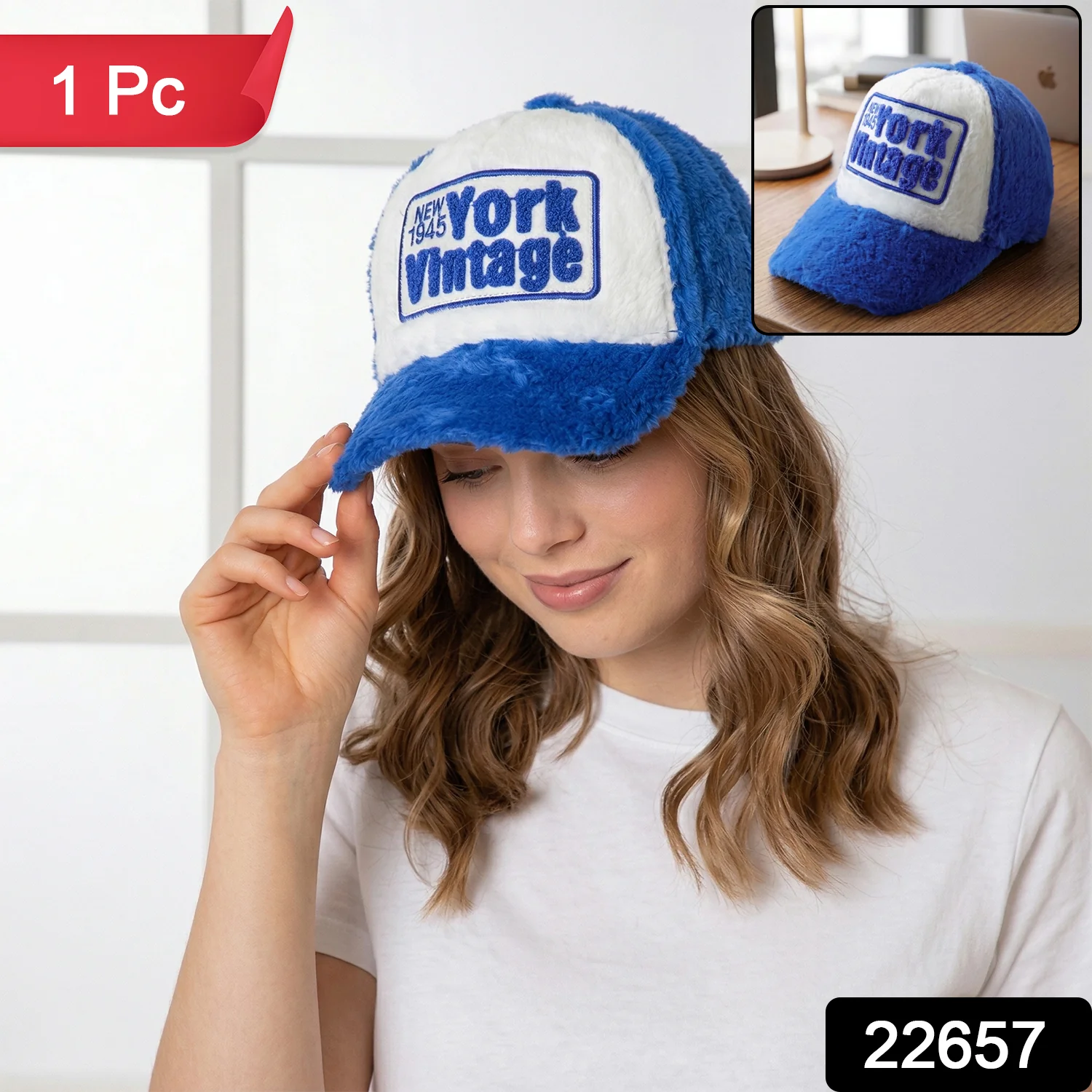 Trendy New York Vintage Style Winter Furry Cap (1 Pc) - Image 2