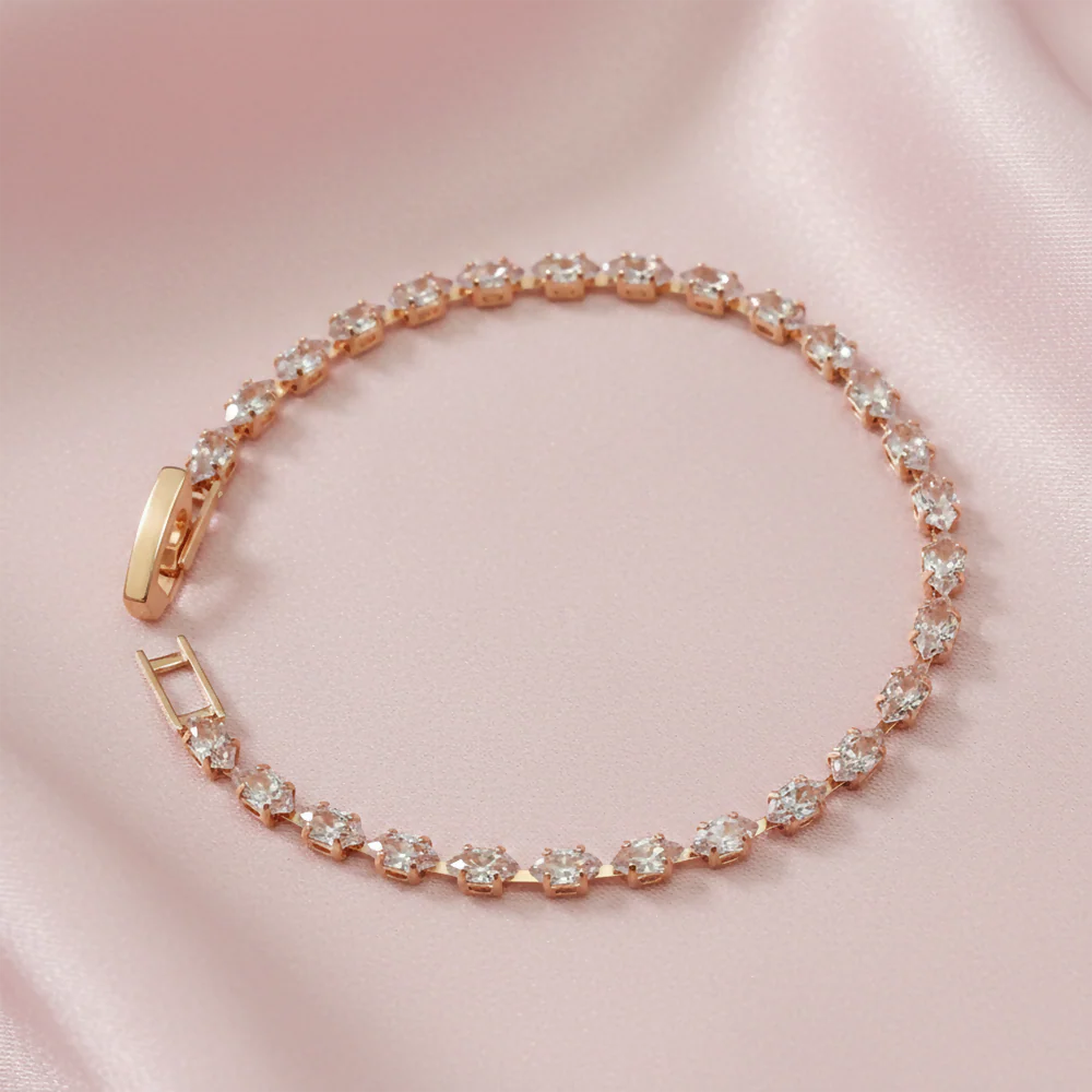 Trendy Rose Gold AD Bracelet for Women - Image 2
