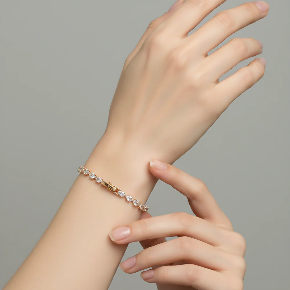 Trendy Rose Gold AD Bracelet for Women - Image 3