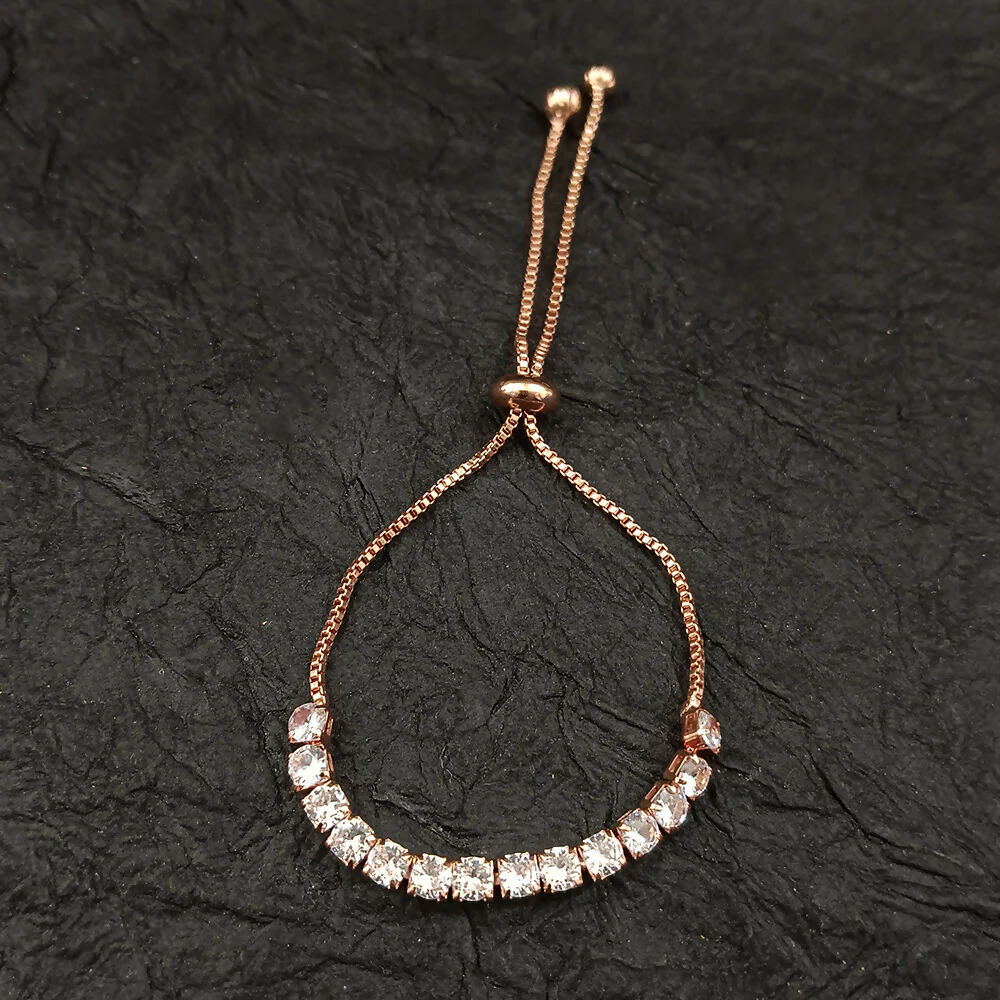 Trendy Rose Gold AD Bracelet for women - Image 4