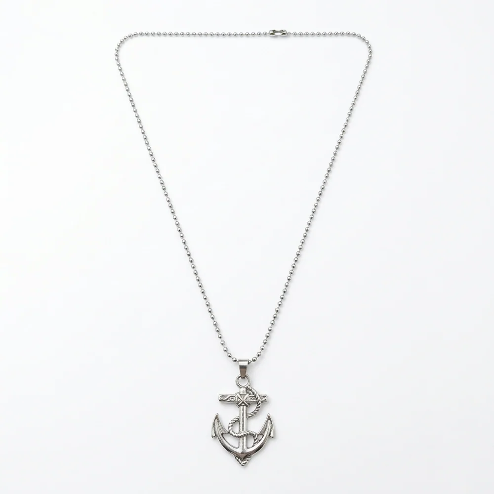 Trendy Ship Anchor Pendant Chain for Men Stylish Nautical Necklace - Image 4