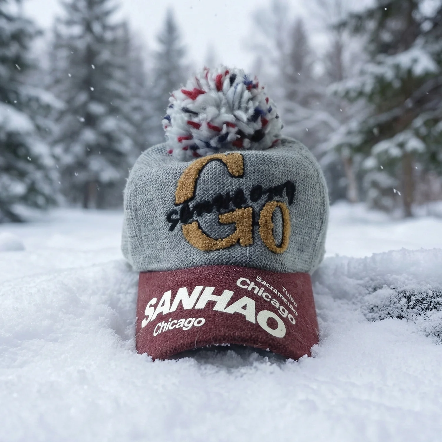 Trendy Winter Baseball Style Woolen Cap (1 Pc) - Image 7