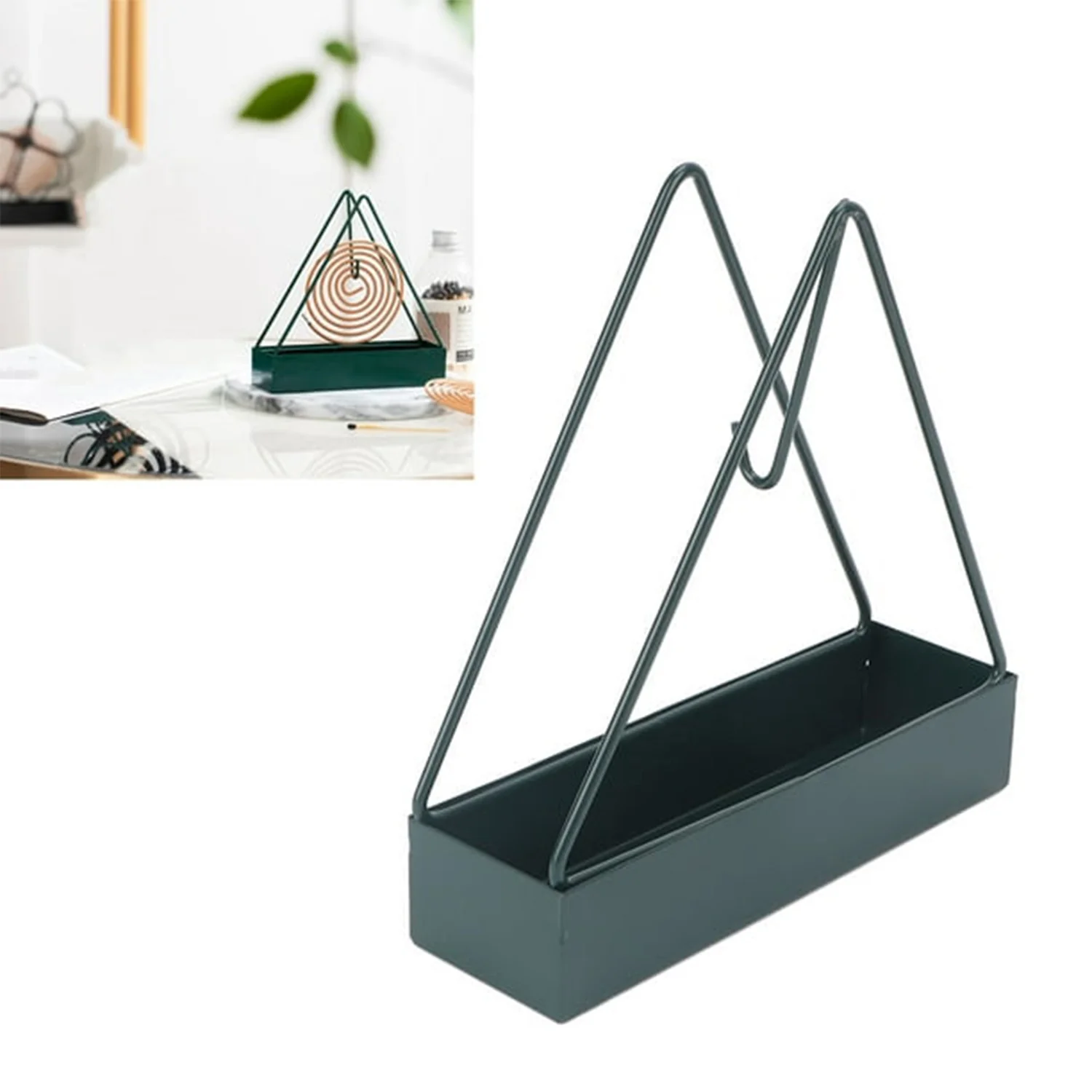 Triangular Iron Mosquito Coil Holder – Stylish Outdoor Incense Holder - Image 4