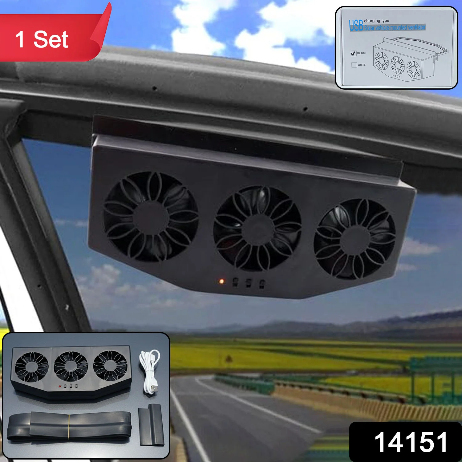 Triple Fan Plug & Play Car Exhaust Ventilation System (1 Set) - Image 2