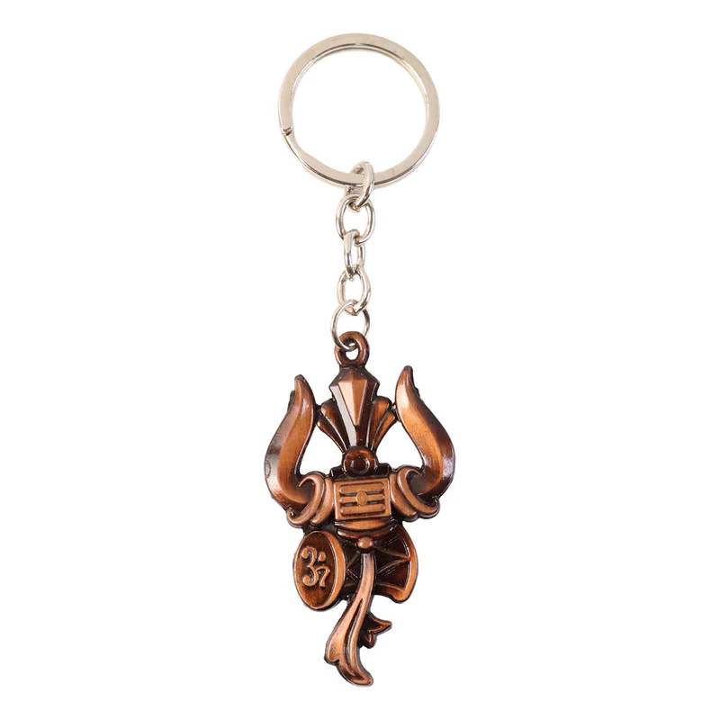 Trishul Damru Om Designer Keychain – Spiritual Antique Look Key Ring for Daily Use - Image 5