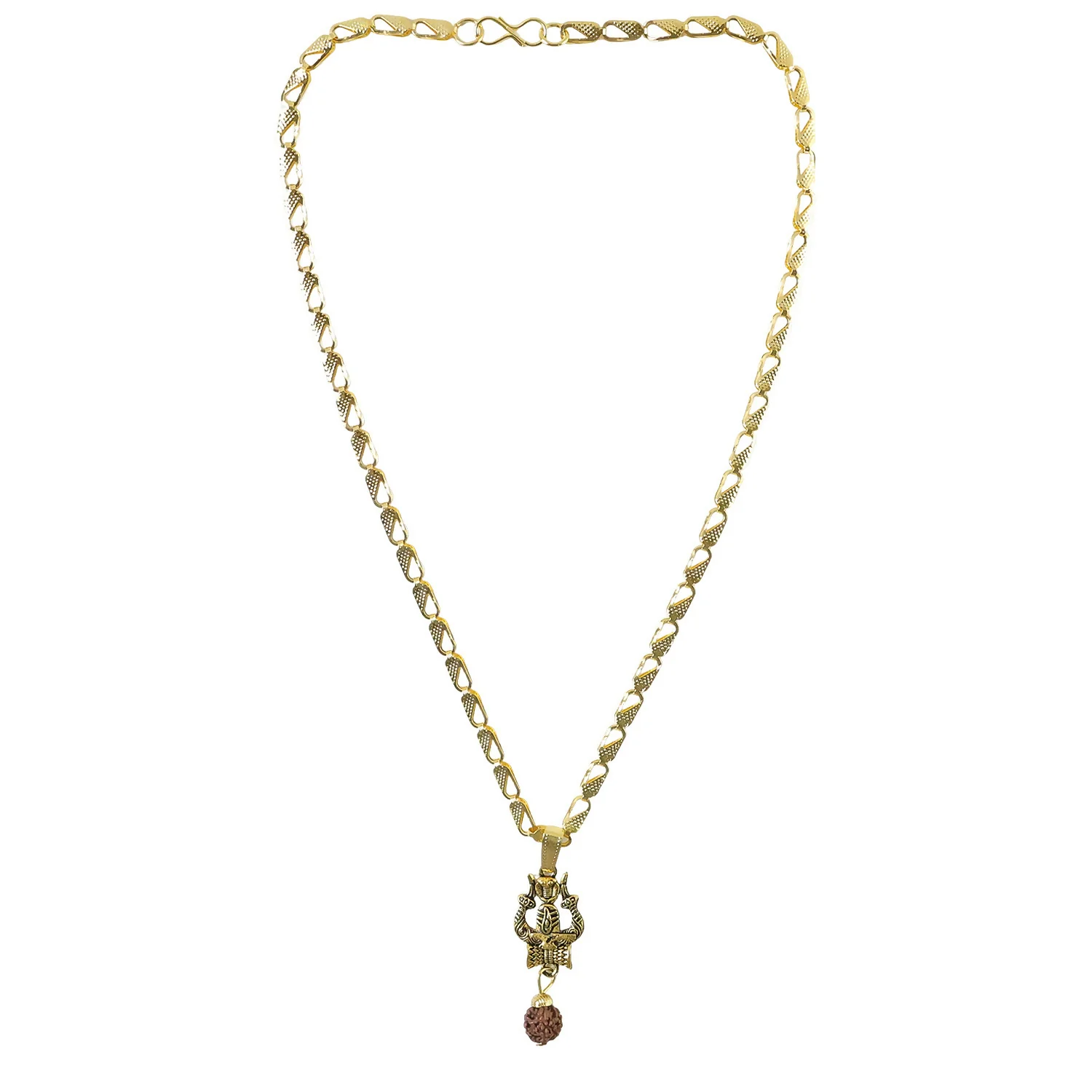 Trishul Shivling Chain Pendant Rudraksha Drop - Image 5