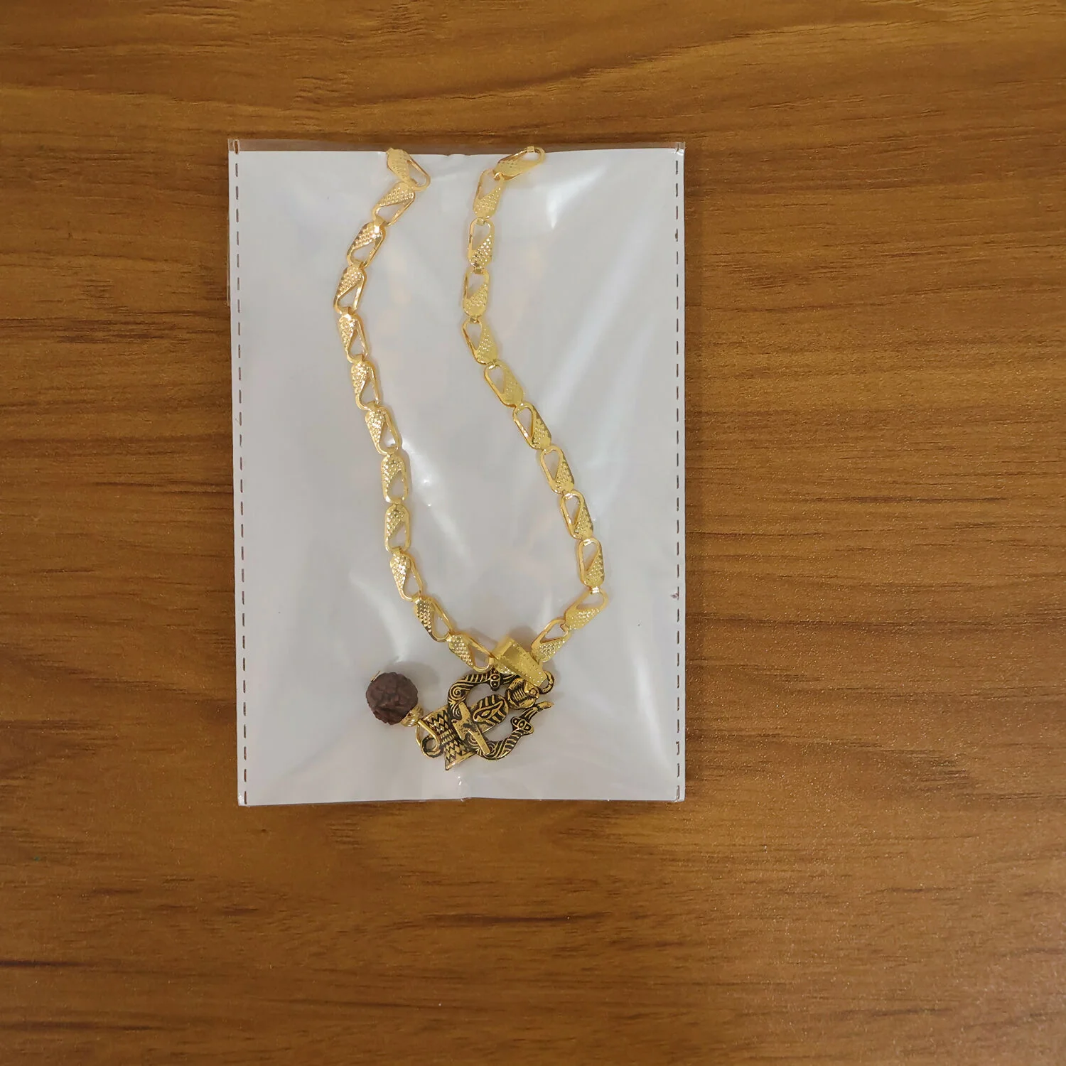 Trishul Shivling Chain Pendant Rudraksha Drop - Image 6