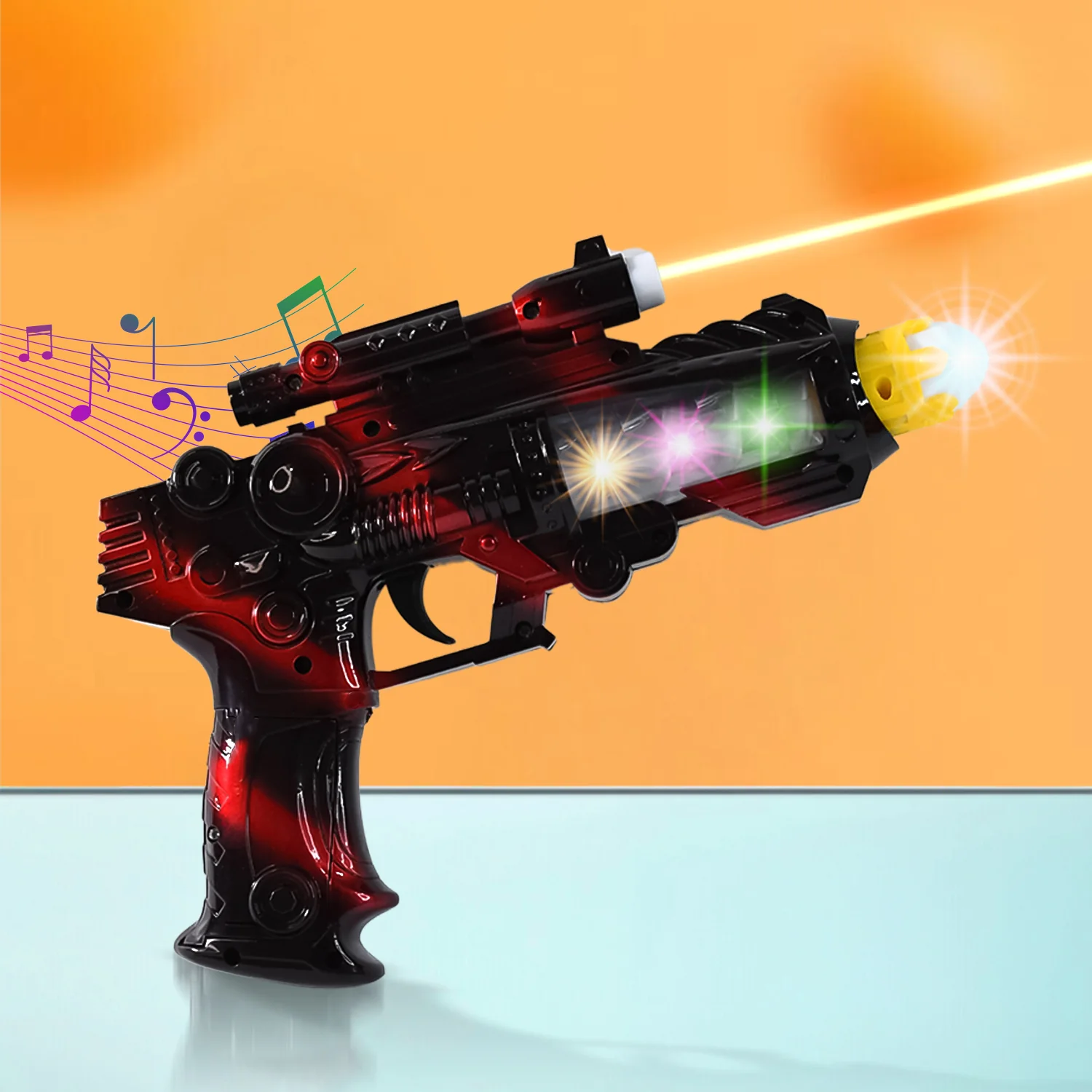 TTG LED Flashing Sound Laser Toy Gun – Battery Operated Space Gun with Lights & Music - Image 3