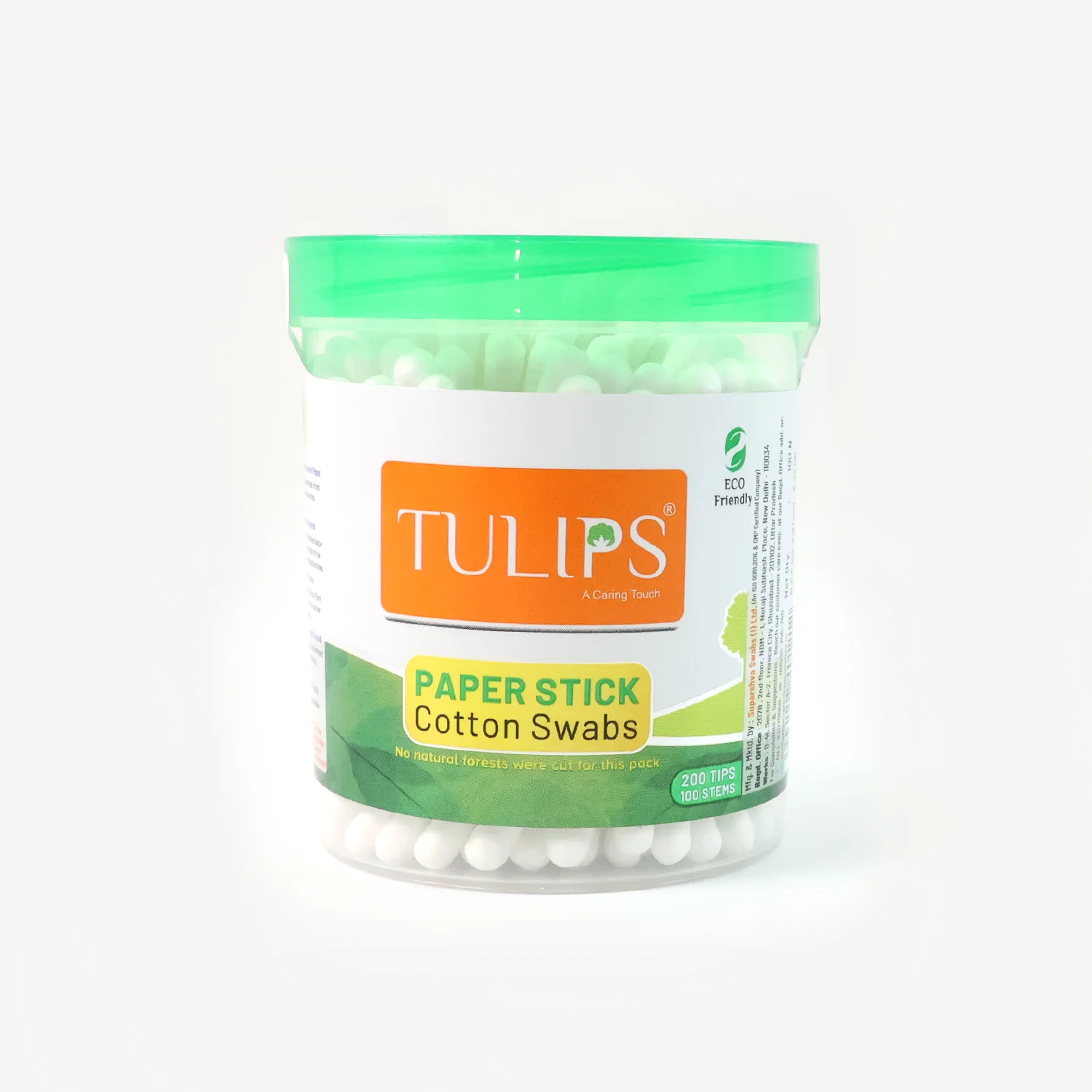 Tulips Paper-Stick Cotton Swabs - (100 Pc /  Set) - Image 5