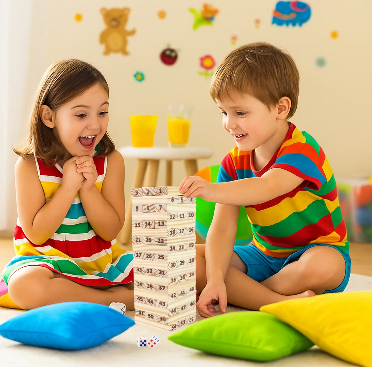 Tumbling Tower Wooden Blocks Game - (Set) - Image 3