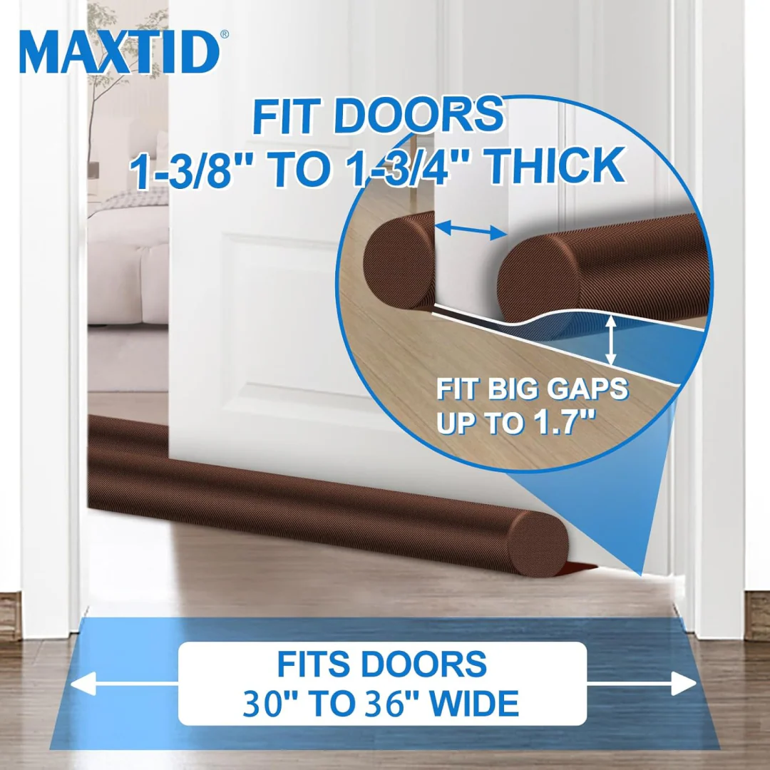 Twin Door Draft Stopper / Guard Protector for Doors and Windows - Image 4