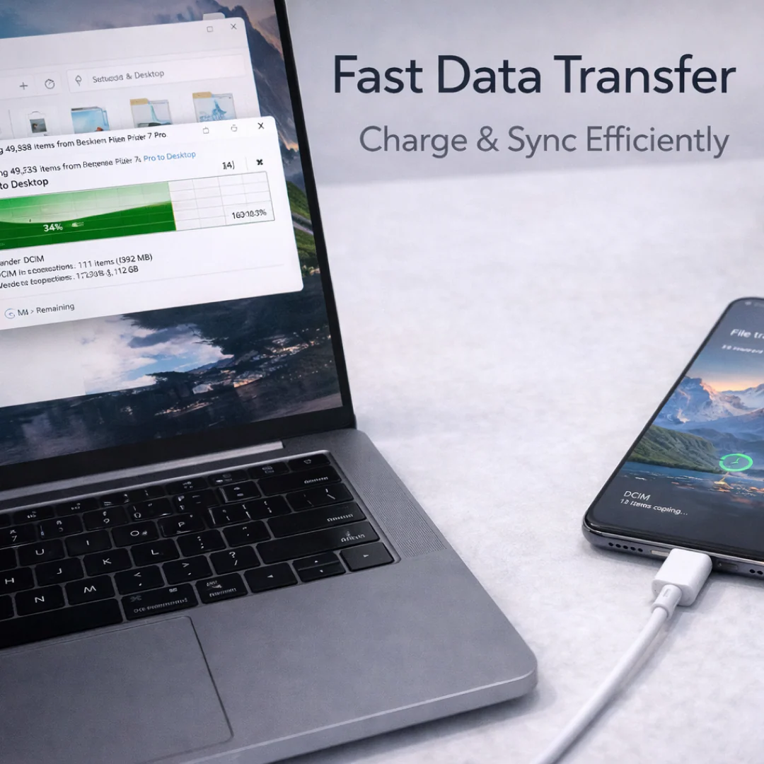 Type C data cable Fast Charging Cable (1 Mtr. / 1 Pc) - Image 3