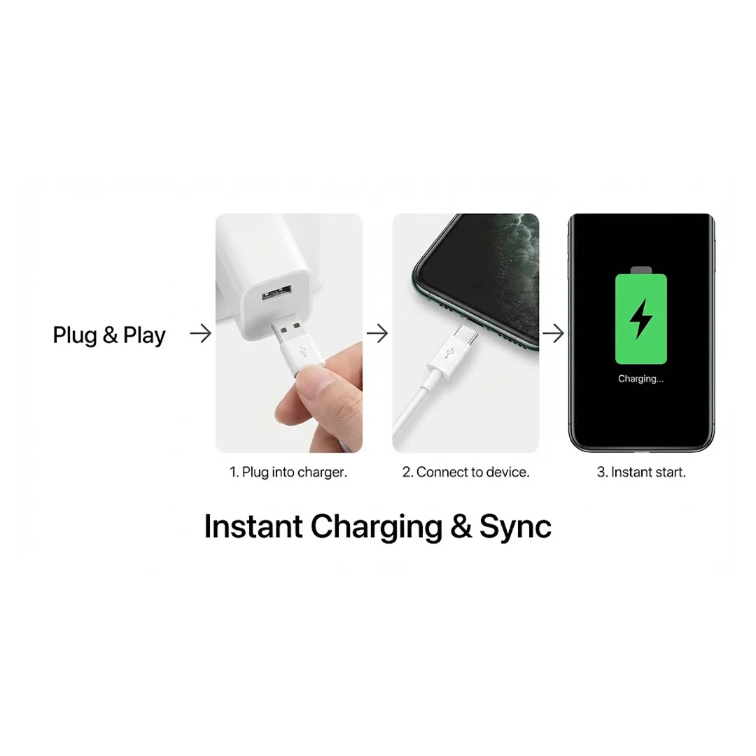 Type C data cable Fast Charging Cable (1 Mtr. / 1 Pc) - Image 5