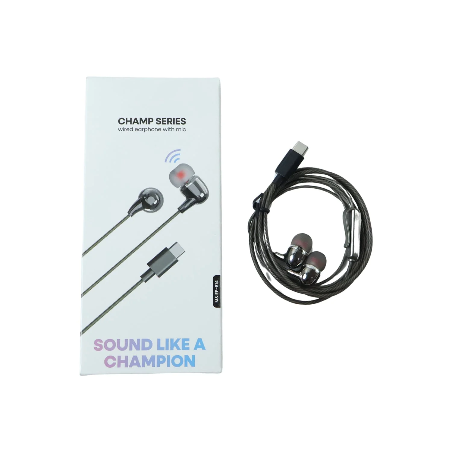 Champ Series Wired Type C Earphones with Mic Type (1 Pc) - Image 6