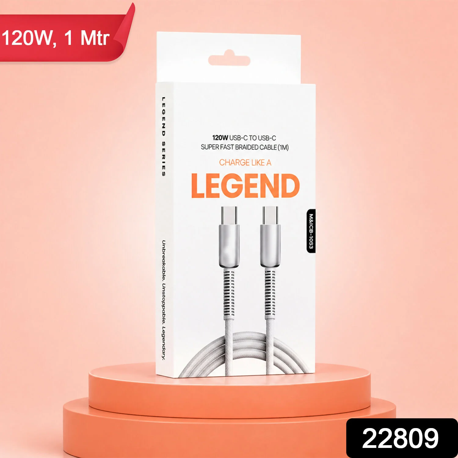 Ultra Fast 120W USB C to Type C Super Fast Charging Cable (1 Pc, 1 Mtr) - Image 2
