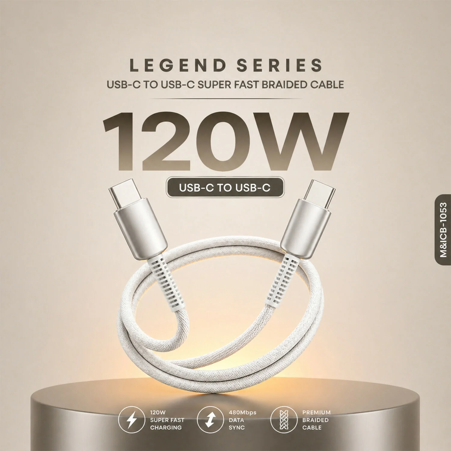 Ultra Fast 120W USB C to Type C Super Fast Charging Cable (1 Pc, 1 Mtr) - Image 4