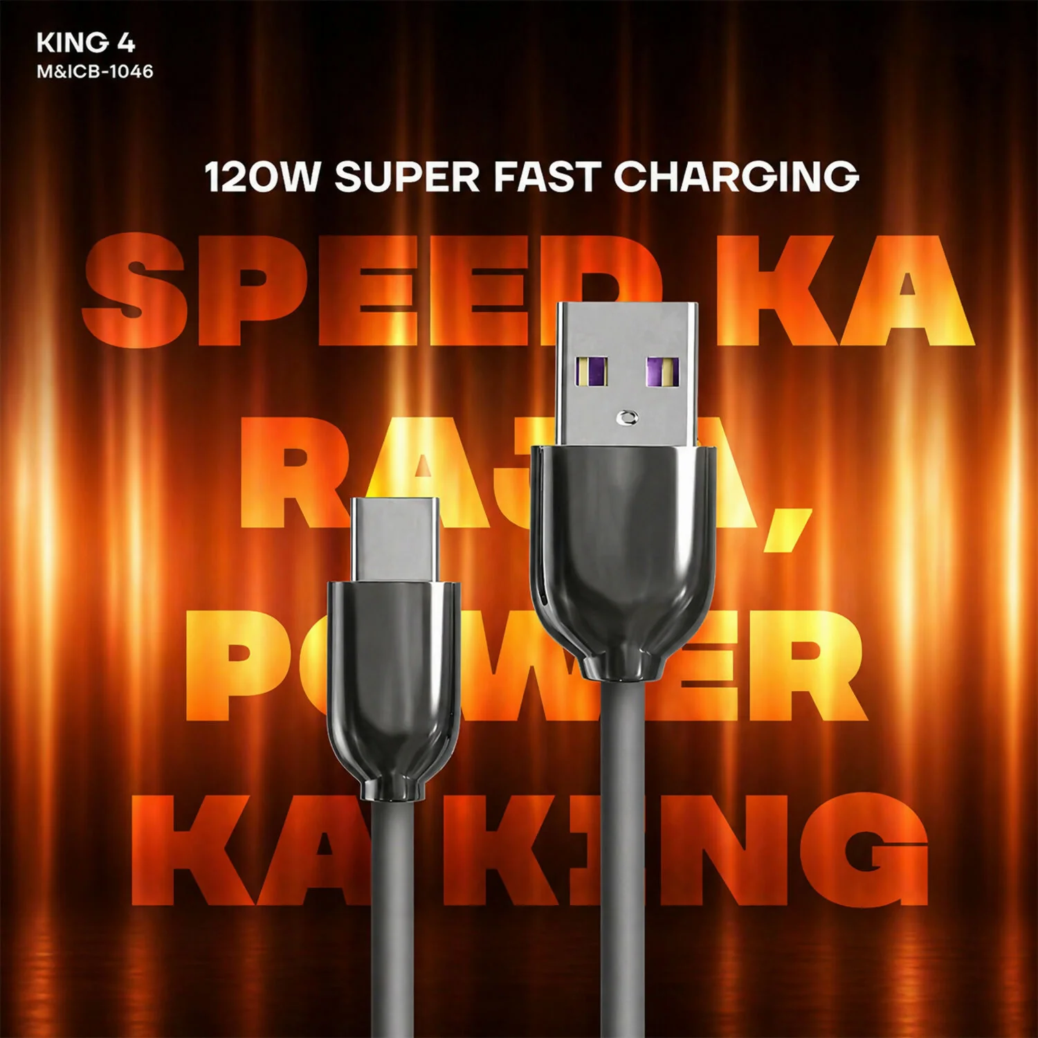 Ultra Fast 120W USB to Type C Charging Cable (1 Pc, 1 Mtr) - Image 6