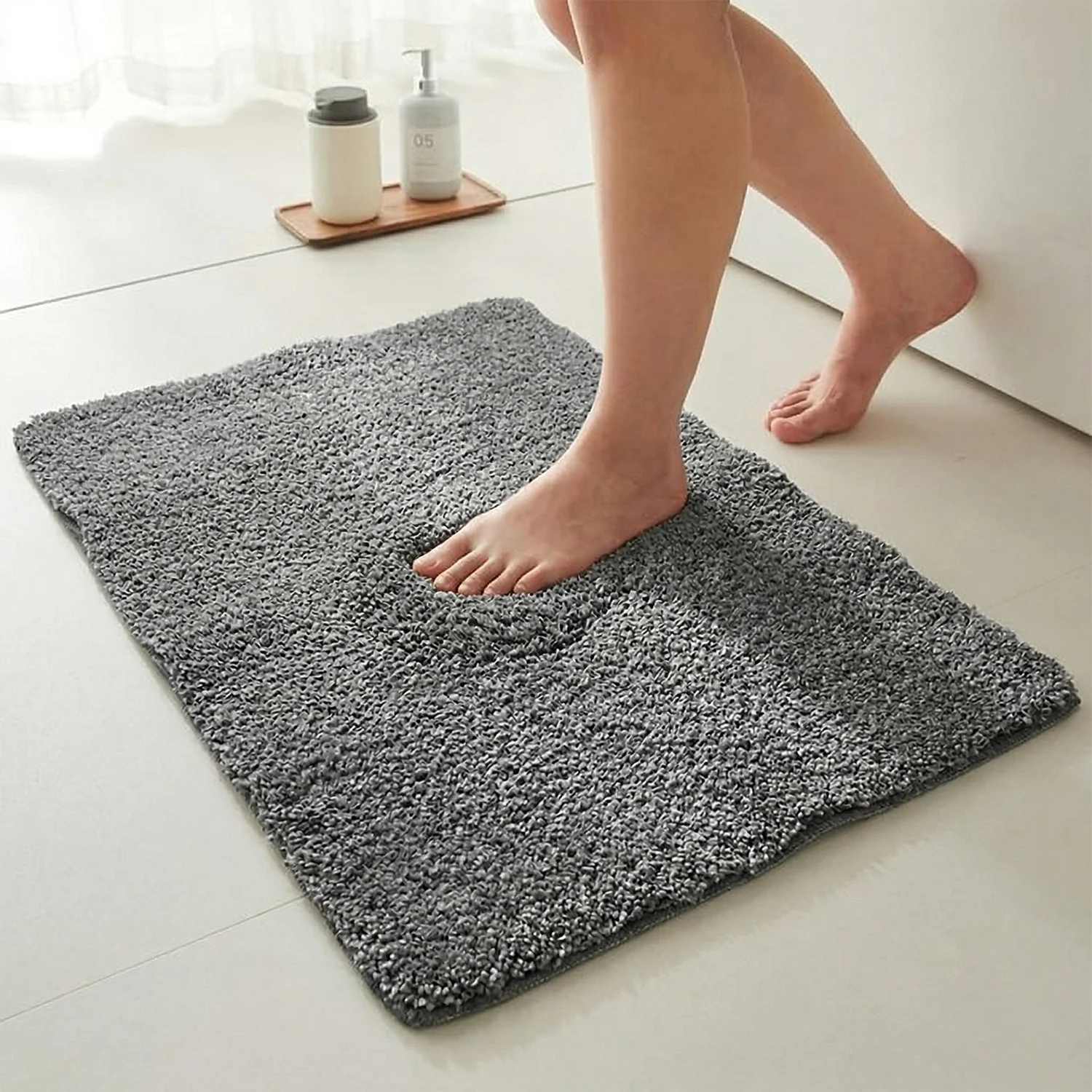Ultra Soft Anti Slip Bathroom Floor Mat (1 Pc, 100x99 Cm) - Image 3