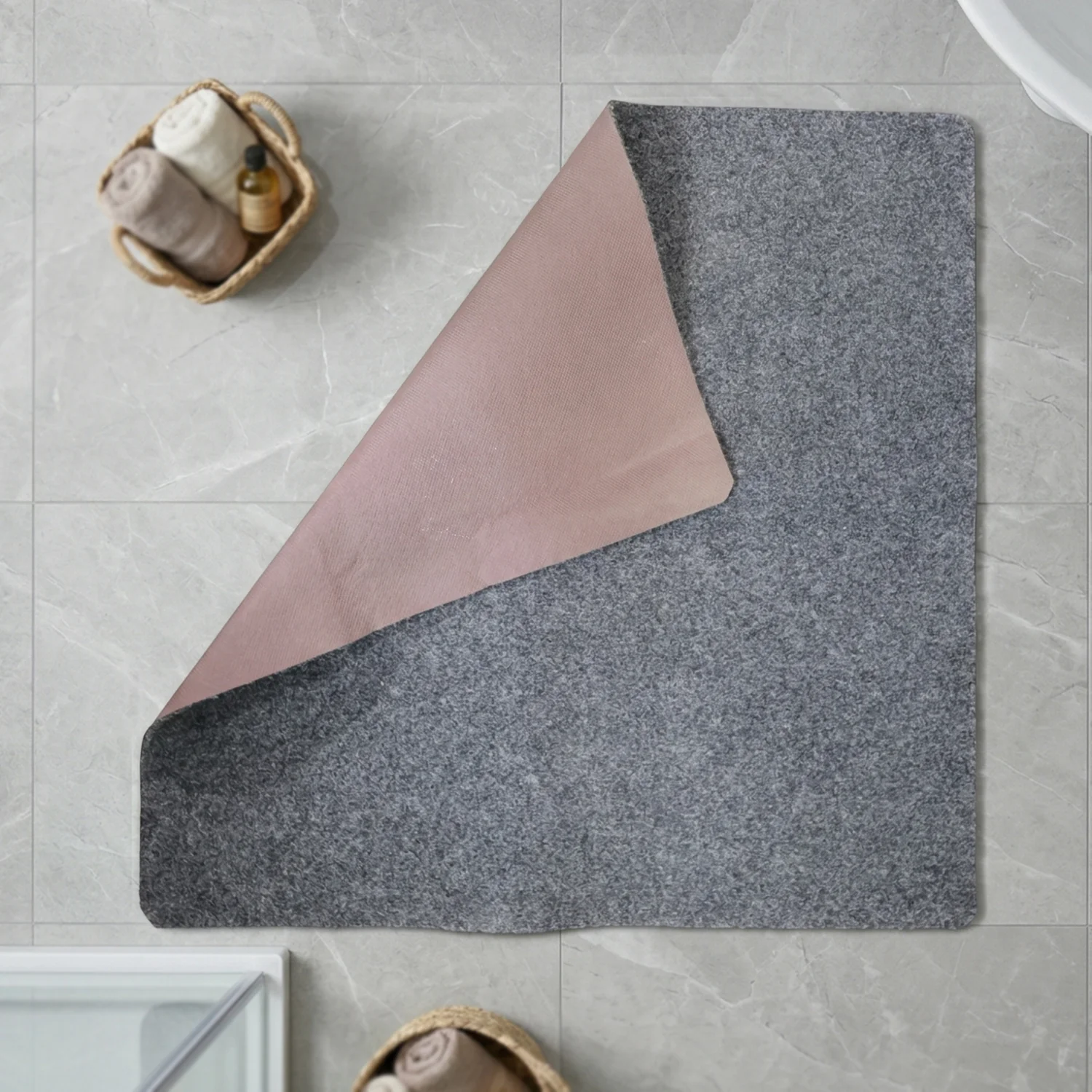 Ultra Soft Anti Slip Bathroom Floor Mat (1 Pc, 100x99 Cm) - Image 8