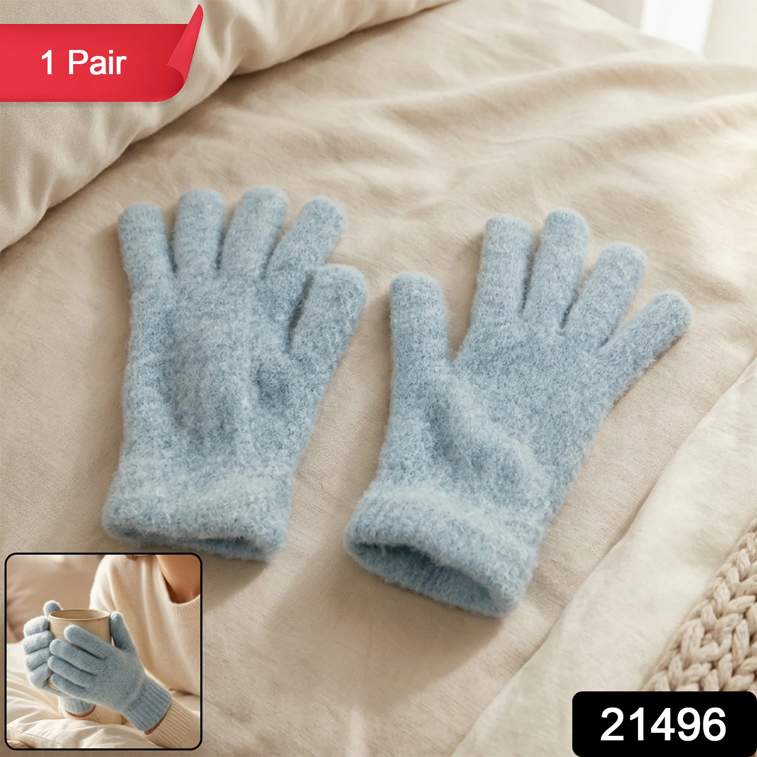 Ultra Soft Fleece Winter Gloves for Men and Women (1 Pair) - Image 2