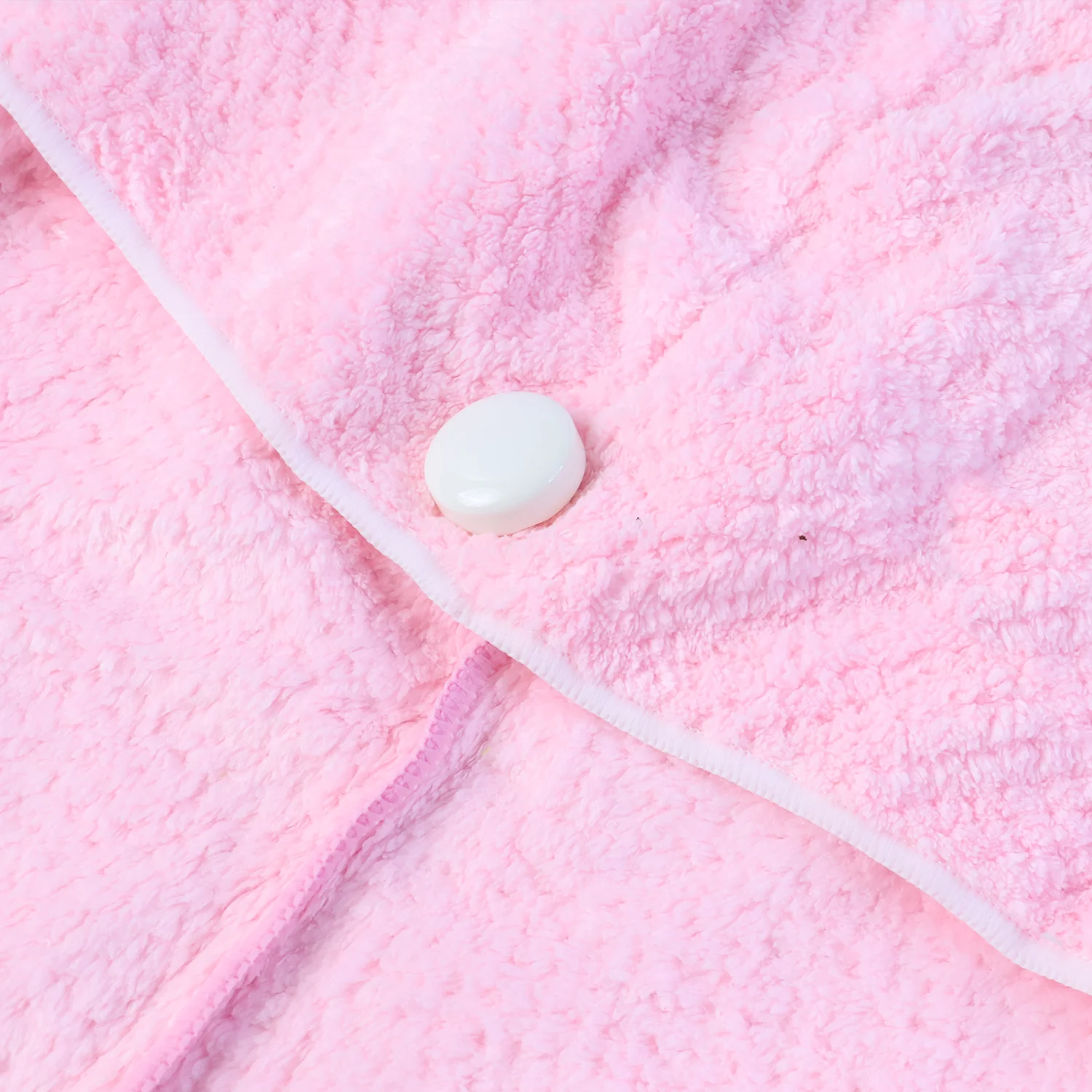 Ultra Soft Microfiber Hair Drying Towel Wrap with Button Lock (1 Pc) - Image 6
