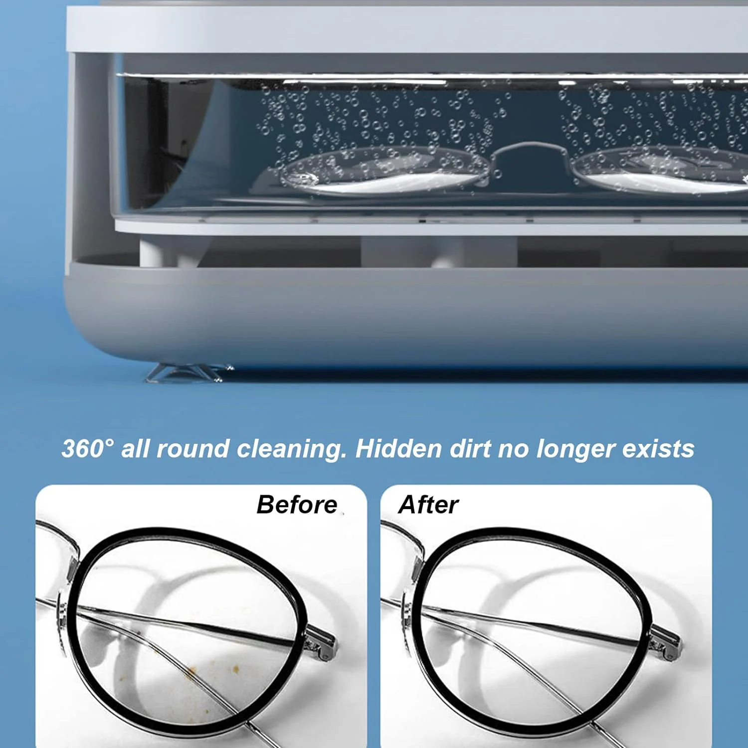 Ultrasonic Jewellery Cleaner Portable High-Frequency Cleaning Machine (Battery Not Included) - Image 6