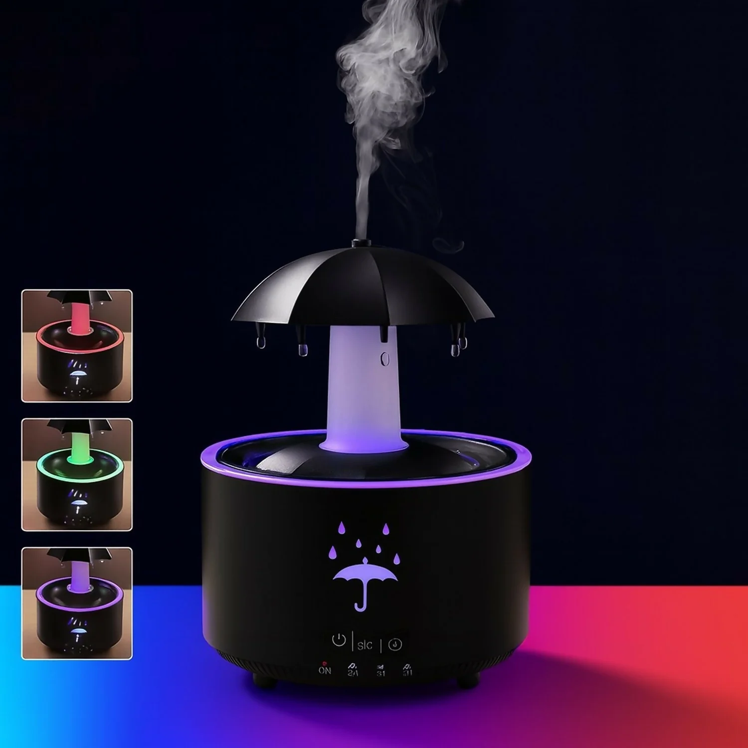 Umbrella Aroma Diffuser with Color Light & Rotating Mist for Home & Bedroom - Image 4