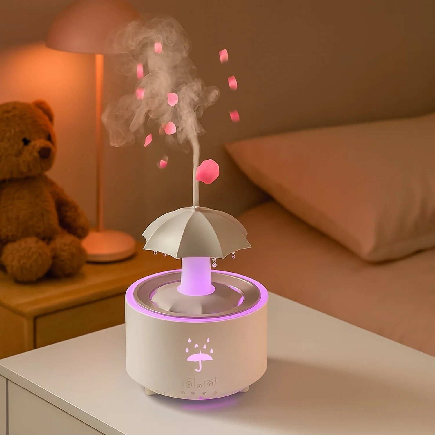 Umbrella Aromatherapy Diffuser with Colorful LED Lights & Cool Mist Spray - Image 2