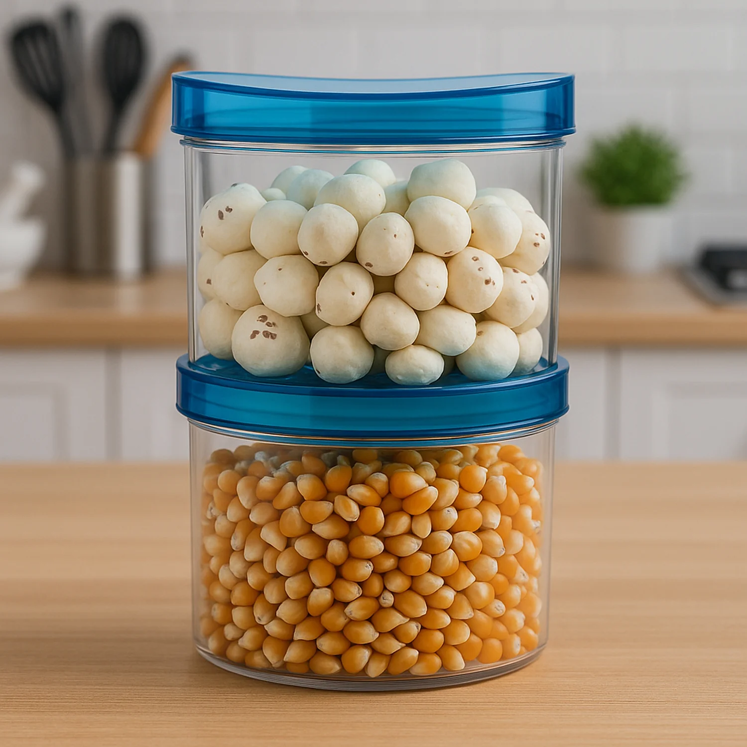 Air Tight & Unbreakable Kitchen Jar Set (2 Pcs Set) - Image 3