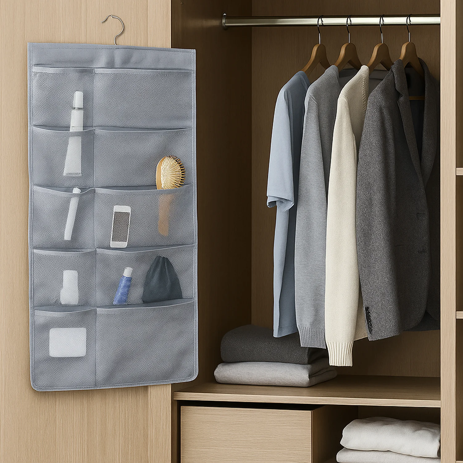 Under Garment Organizer Hanging Storage Bag (80 x 38 Cm / 1 Pc) - Image 3