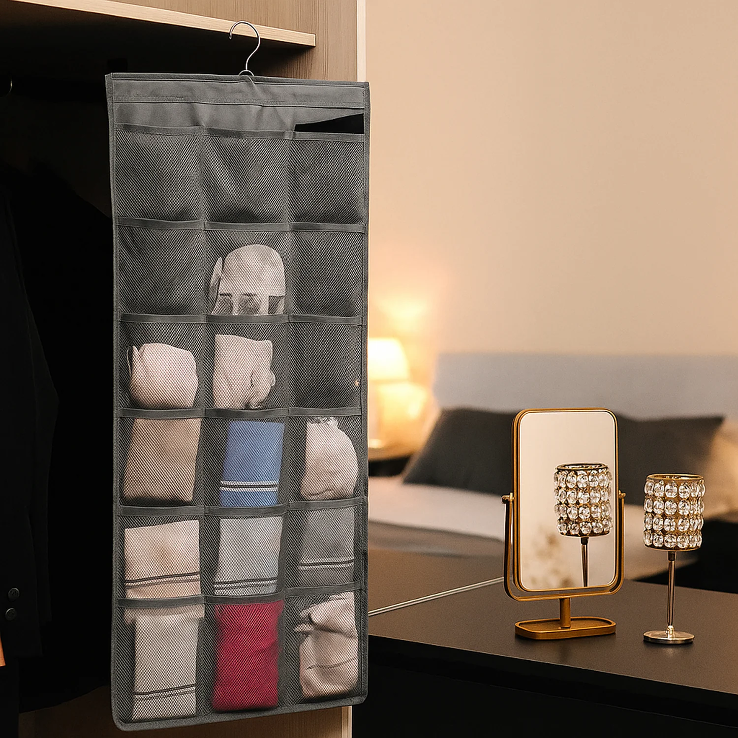 Under Garment Organizer Hanging Storage Bag (80 x 38 Cm / 1 Pc) - Image 4