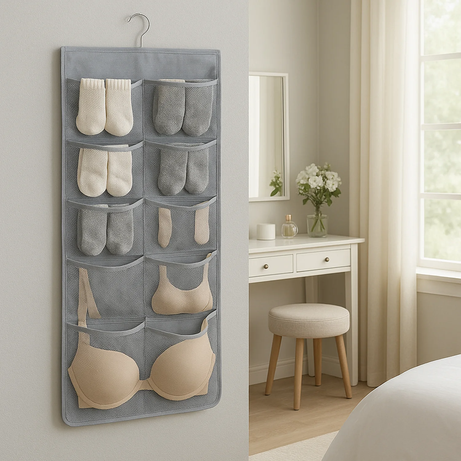 Under Garment Organizer Hanging Storage Bag (80 x 38 Cm / 1 Pc) - Image 8