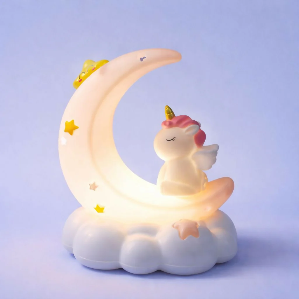 Unicorn Moon LED Night Lamp for Kids Bedroom USB Rechargeable - Image 2