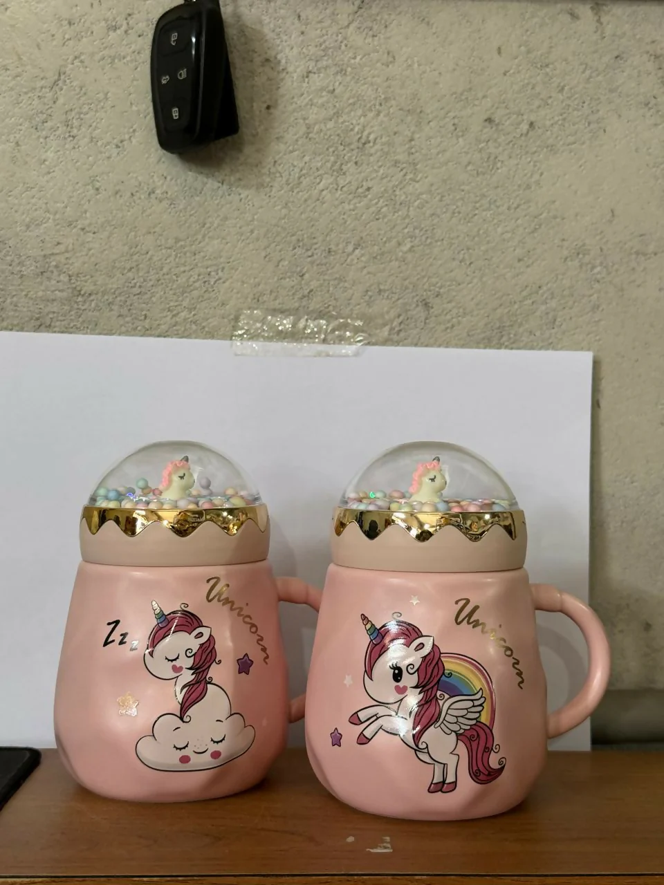 Unicorn Printed Ceramic Mug with Lid, Cute Kids Coffee Cup - Image 5