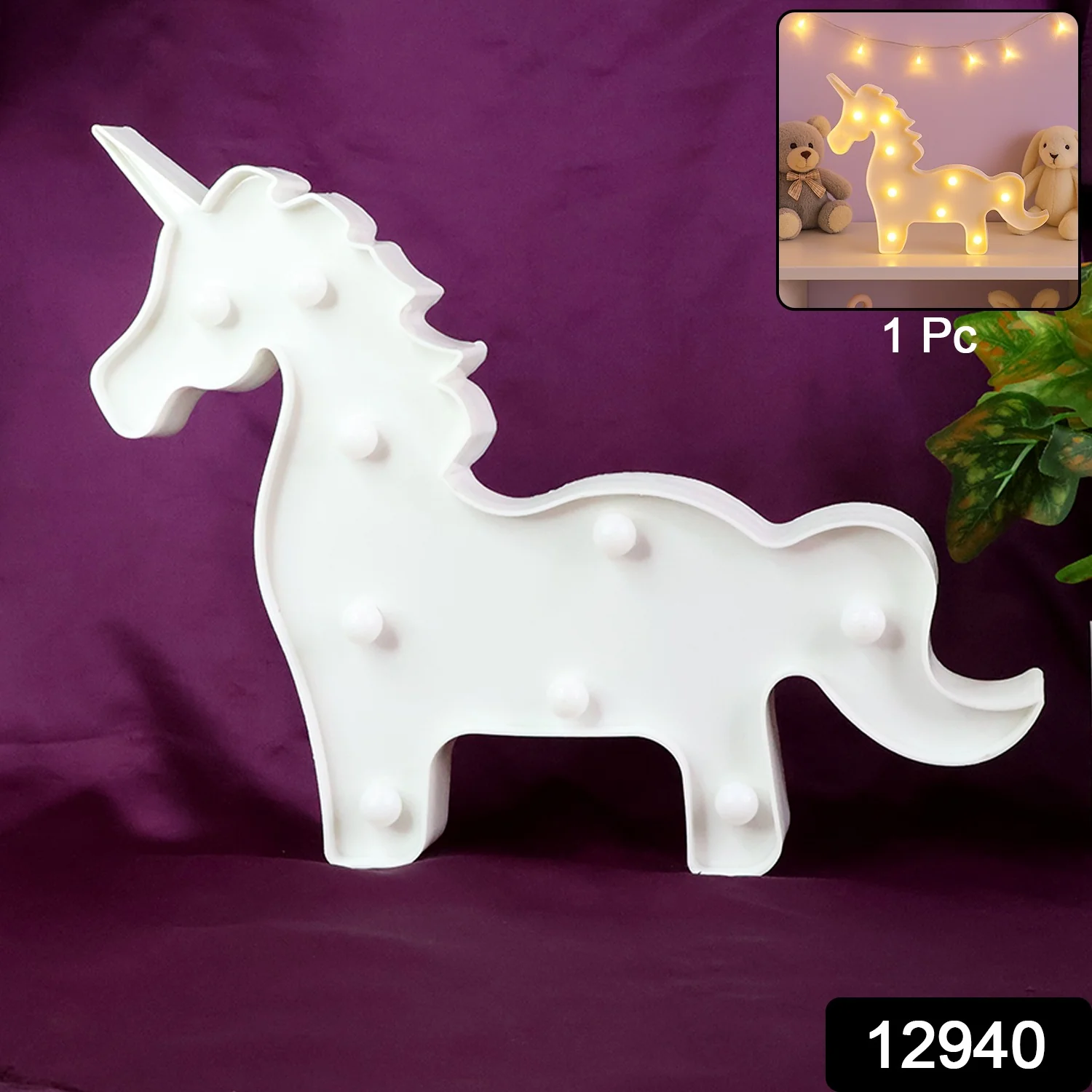 Unicorn Shaped LED Decorative Night Light (1 Pc) - Image 2