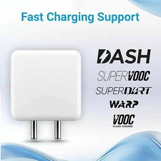 Uniteq 100W Fast Charger Adapter USB-A to Type-C VOOC Support (White) - Image 2