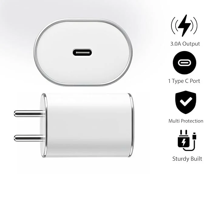 Uniteq 45W Fast Type-C Charger Adapter for Mobile & Laptop PD GaN Compact (White) - Image 4