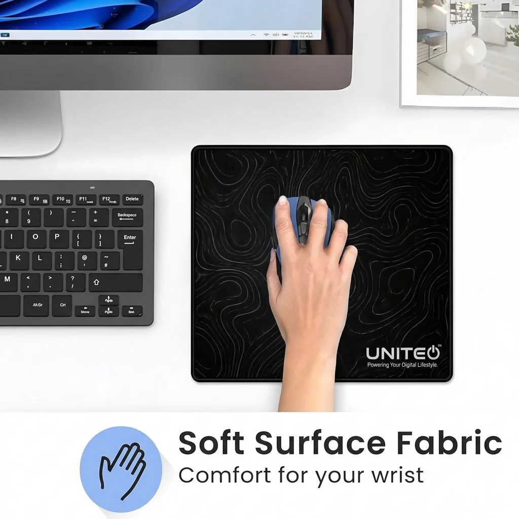 Uniteq GlidePro M1 Mouse Pad Anti-Slip Rubber Base Smooth Surface (M) - Image 4