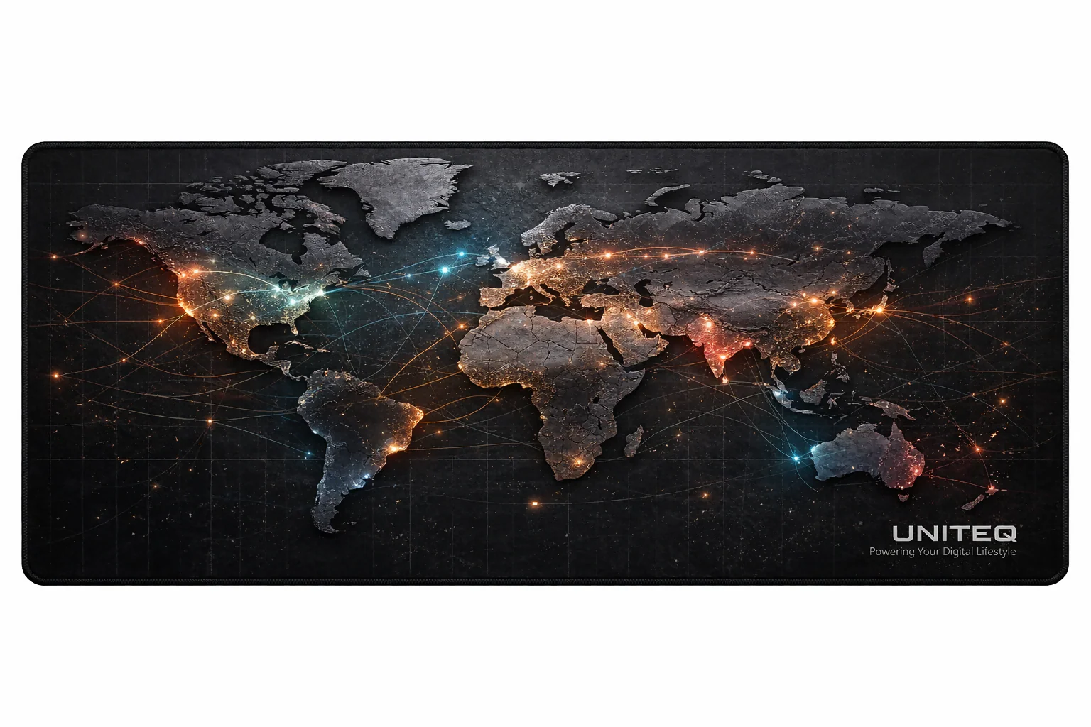 Uniteq World Map Extended Mouse Pad Large Non-Slip Waterproof Desk Mat - Image 4