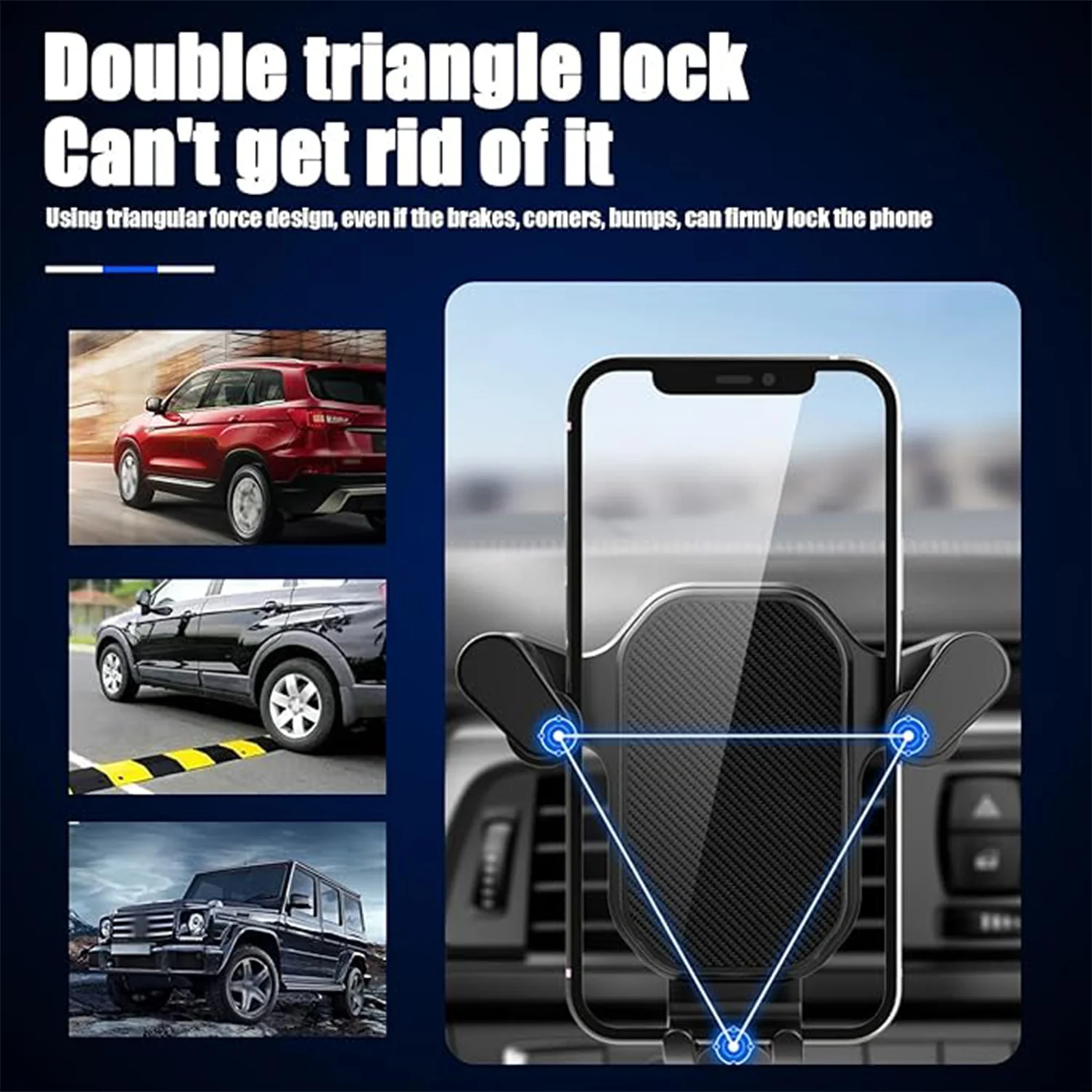 Universal Air Vent Gravity Car Phone Holder Mount (1 Set) - Image 3