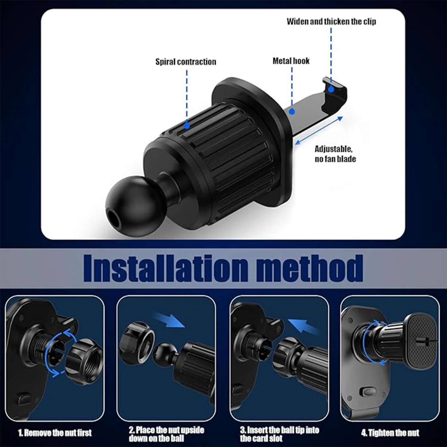 Universal Air Vent Gravity Car Phone Holder Mount (1 Set) - Image 4