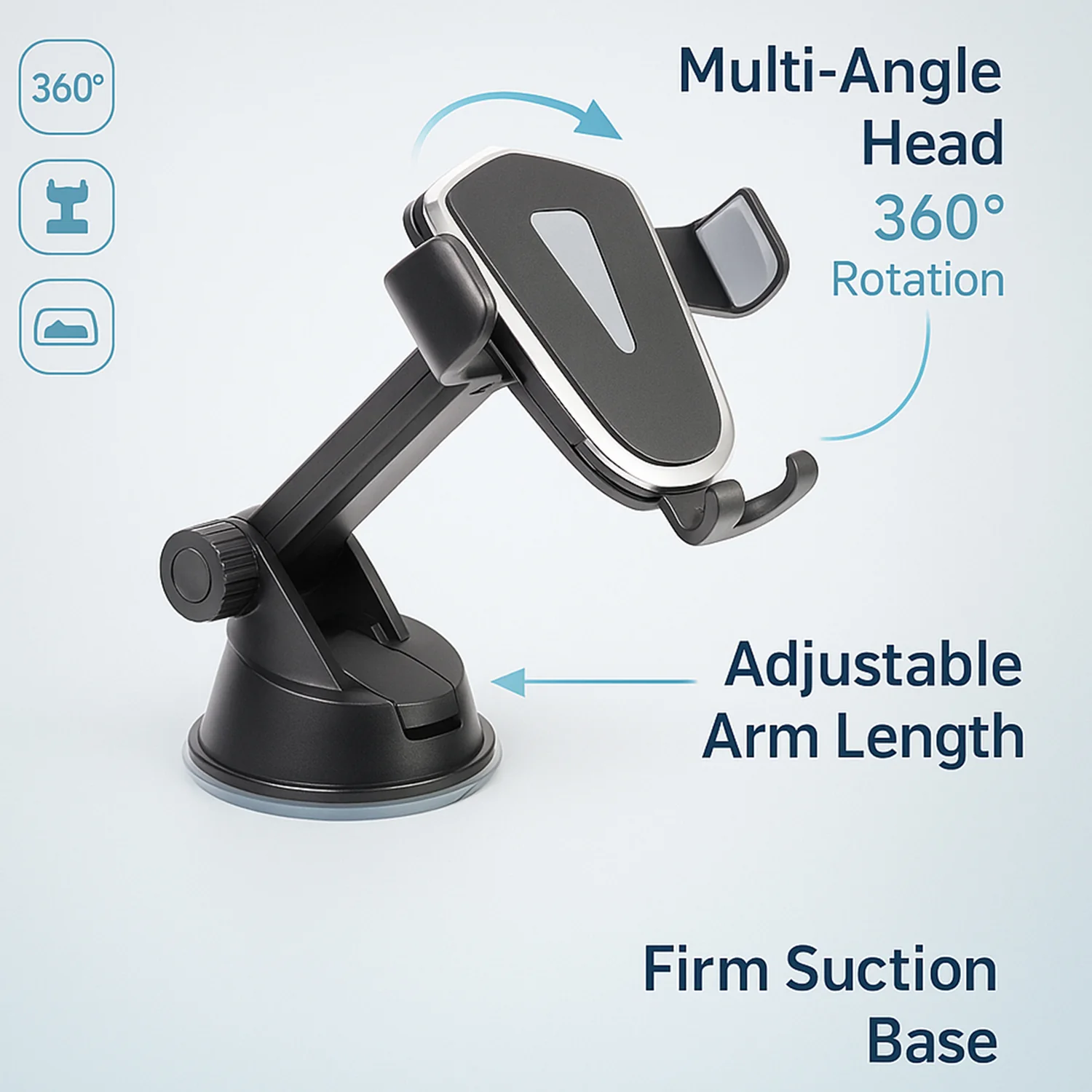 Universal Car Mobile Holder with Adjustable Arm - Image 4